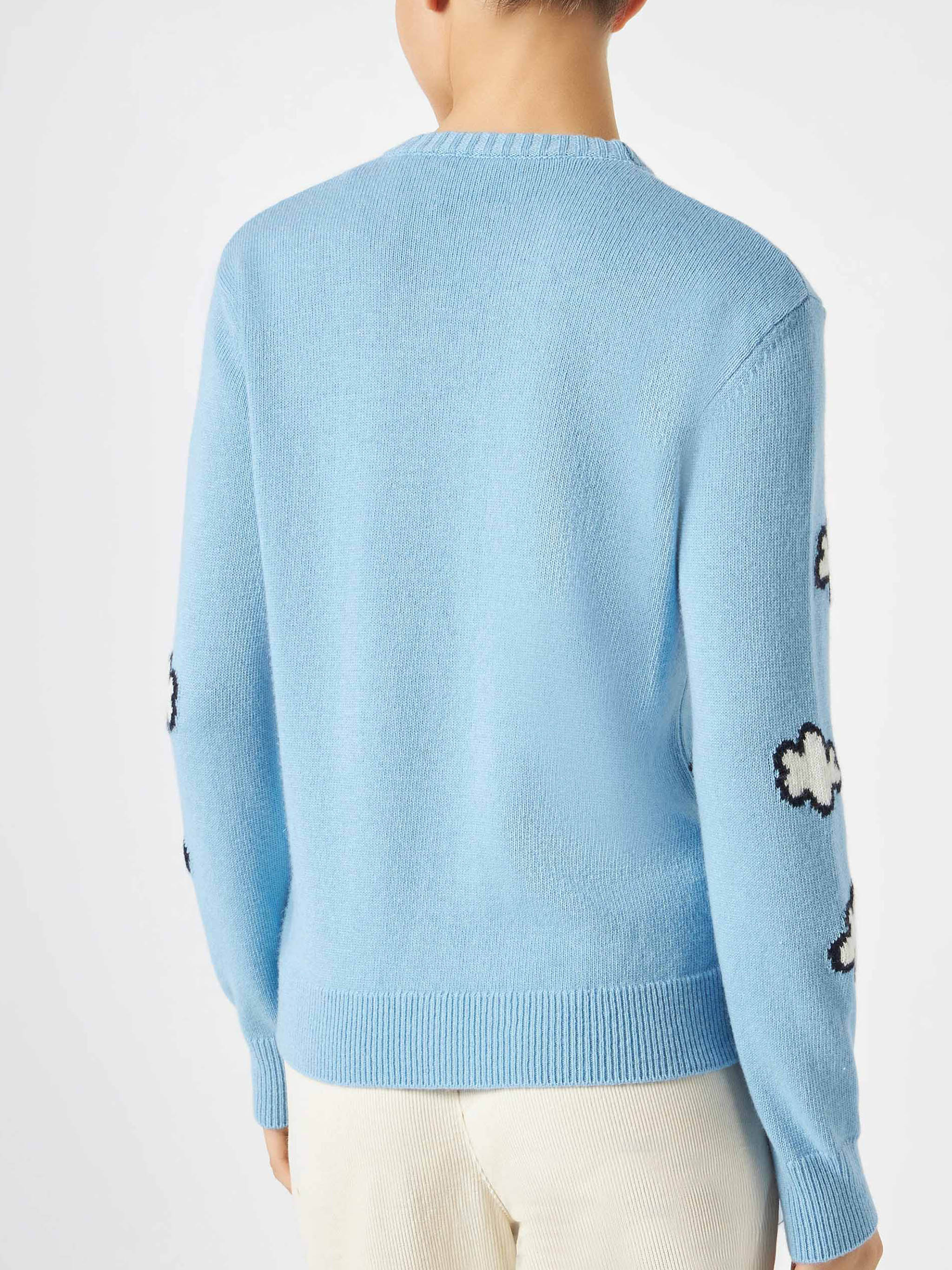 Light Blue New Queen Sweater With York Print Sky