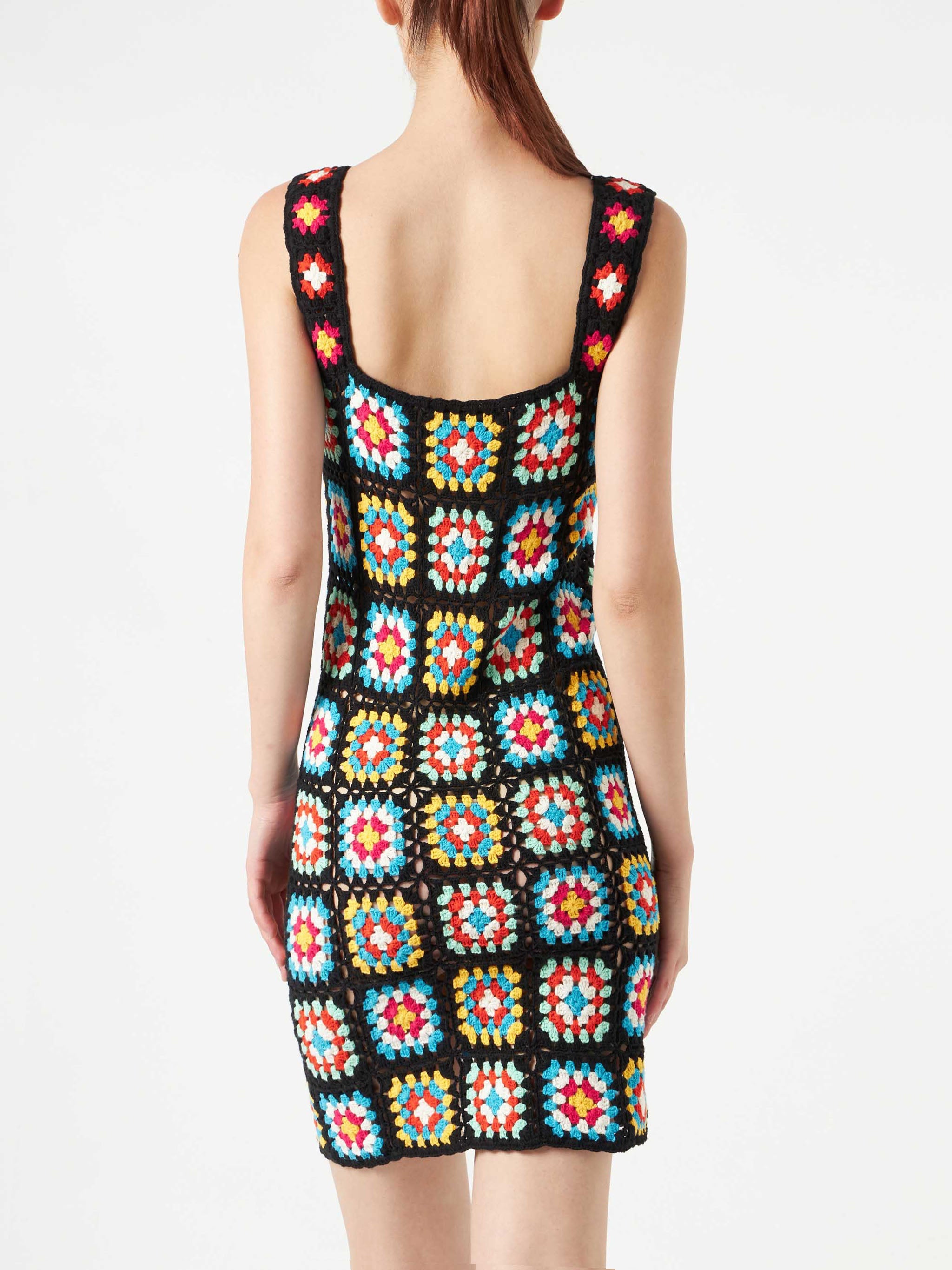 Jaisal Crochet Cotton Dress Black