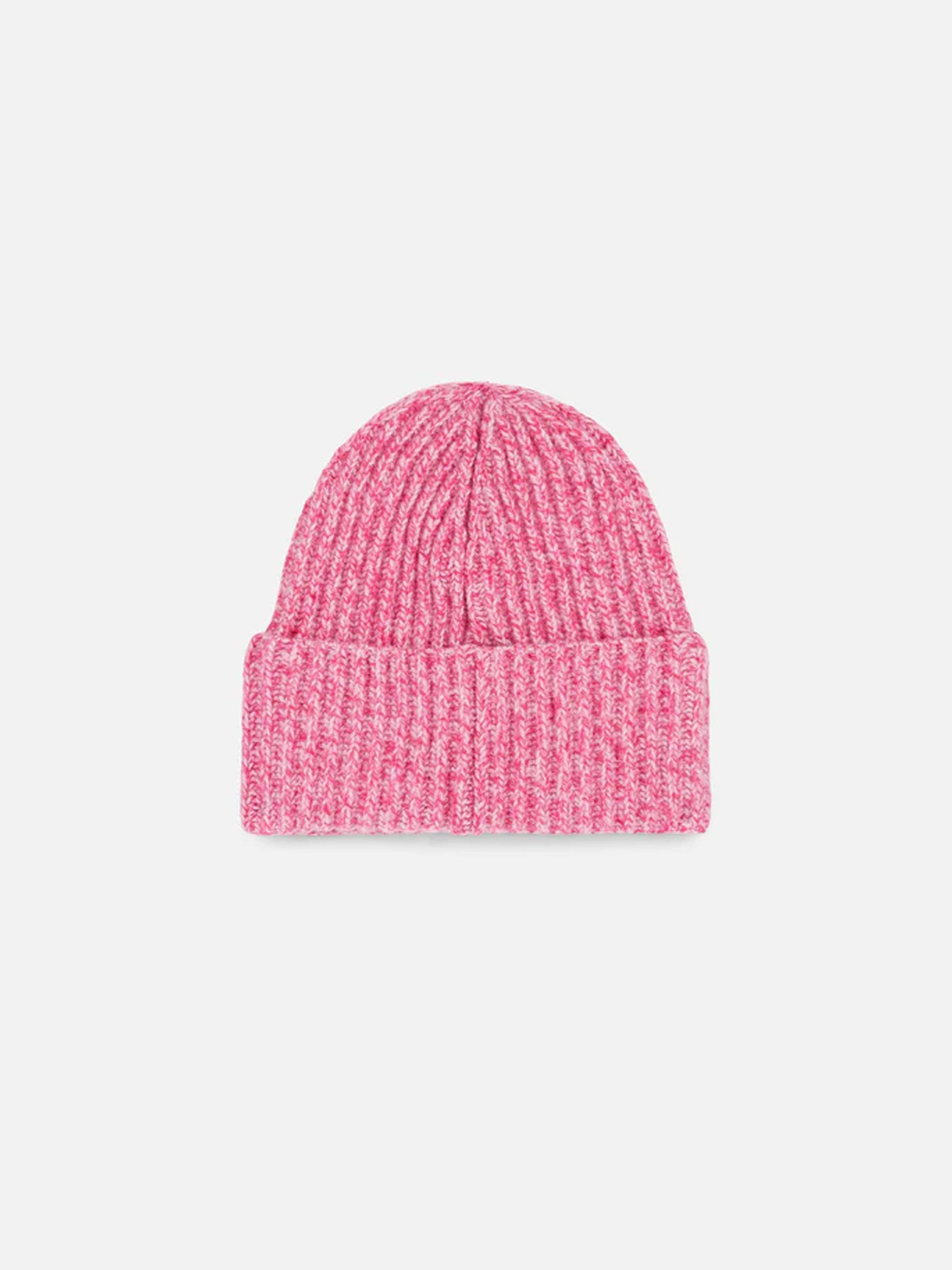 Girl Pink Mouliné Beanie With Saint Barth Embroidery Hat