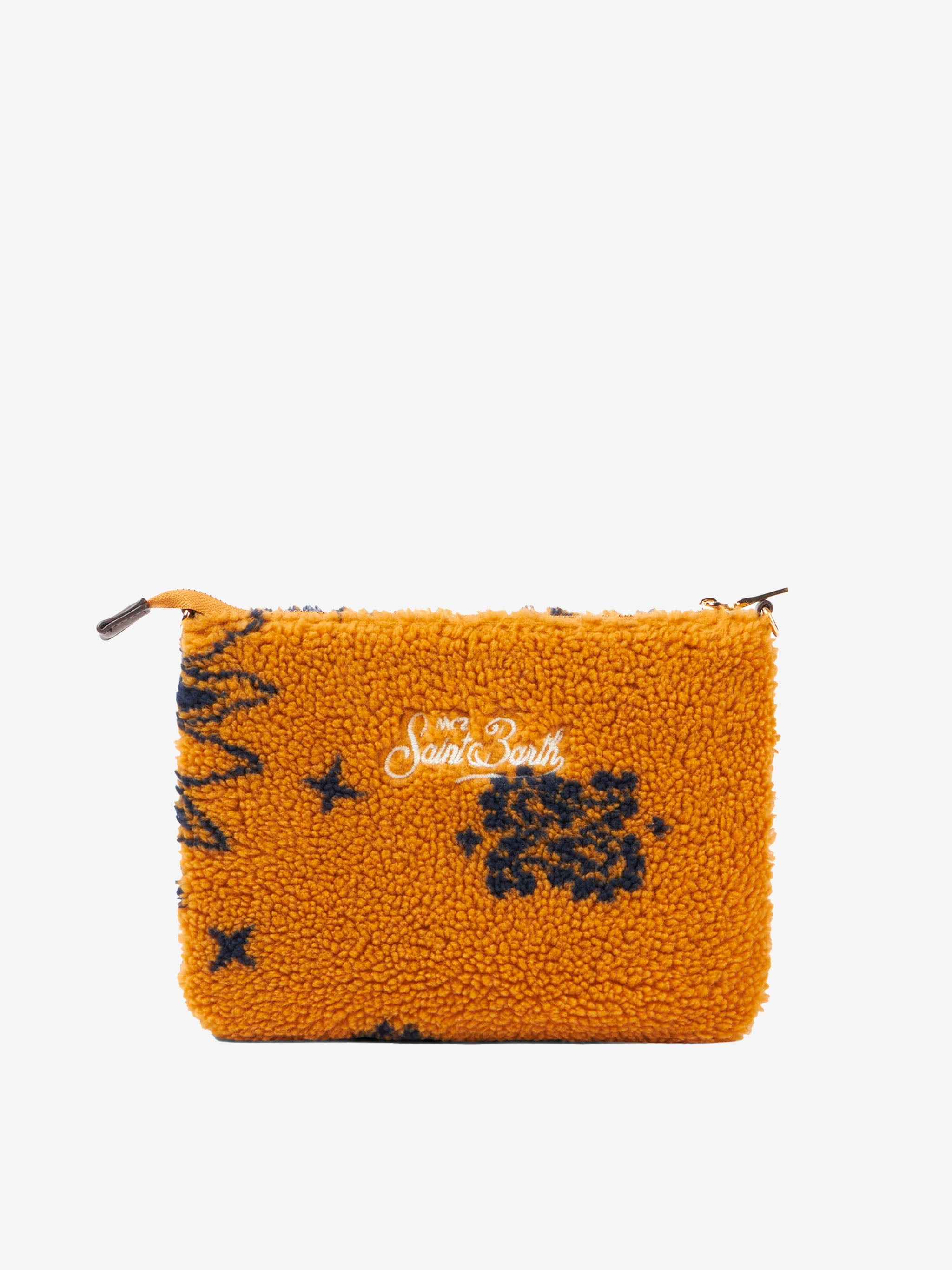 Parisienne Wooly Cross-Body Pouch Bag With Ochre Bandanna Yellow Pochette