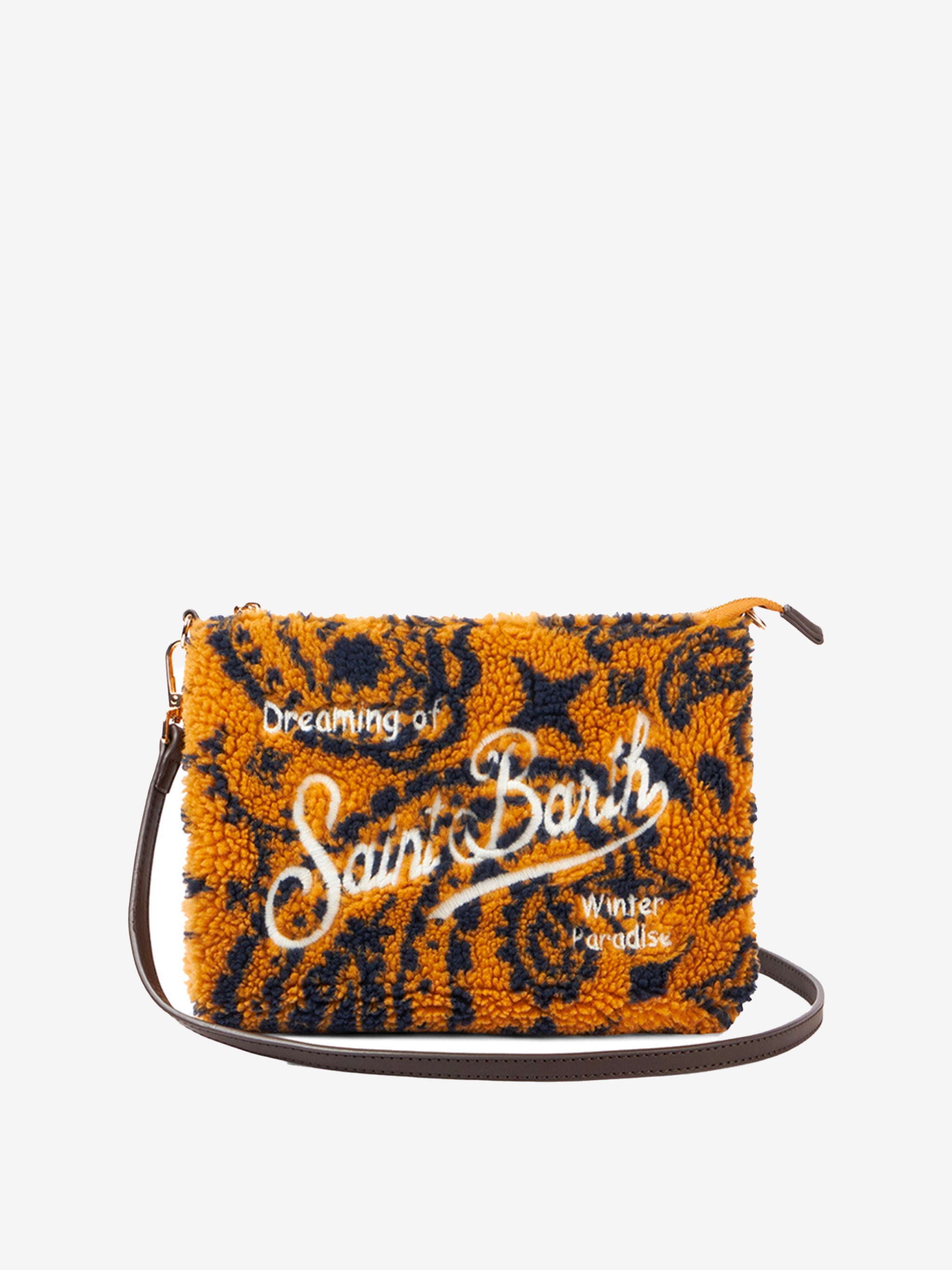 Parisienne Wooly Cross-Body Pouch Bag With Ochre Bandanna Yellow Pochette