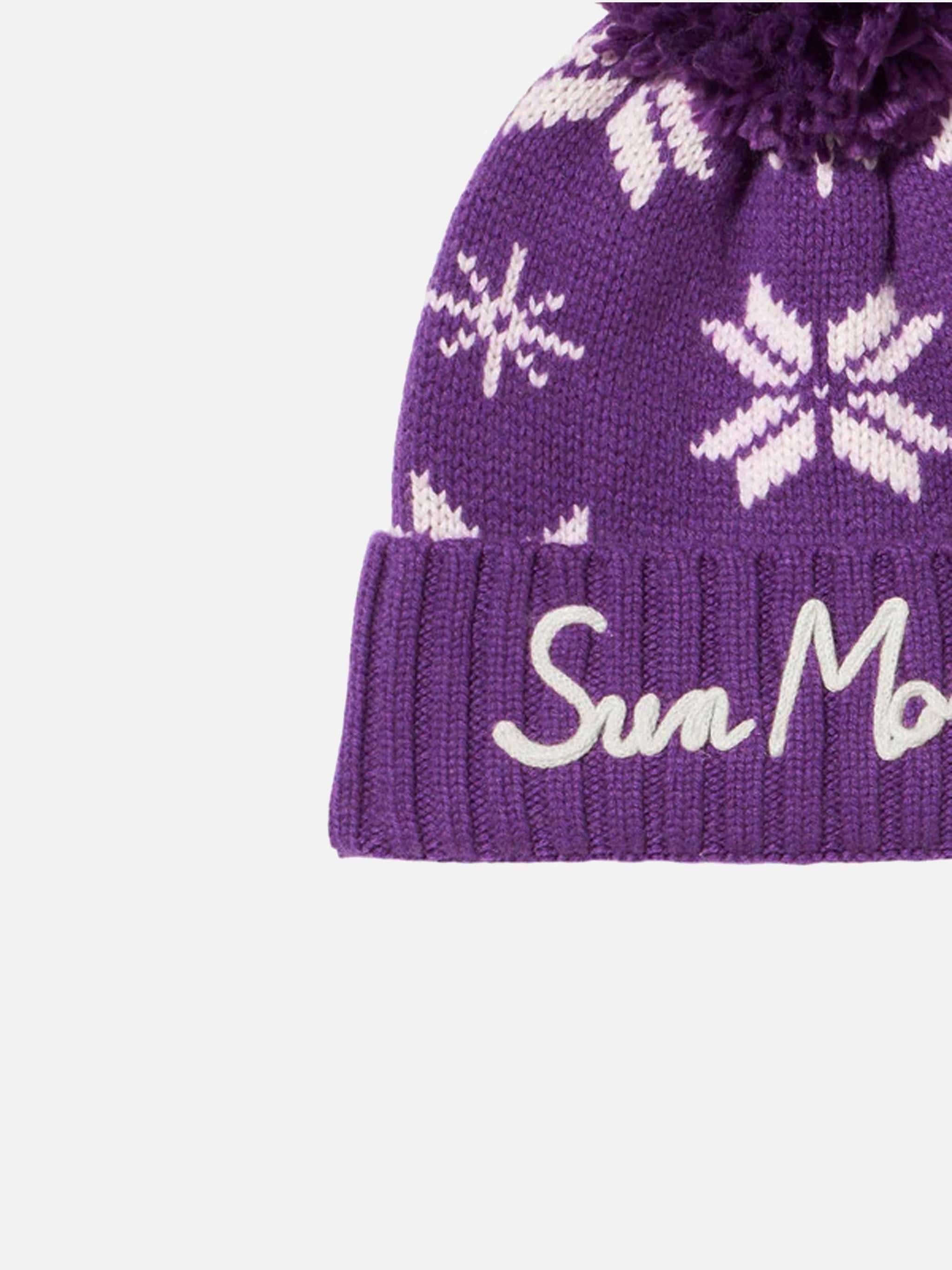 Holden Purple Knit Beanie With Norwegian Pattern Hat