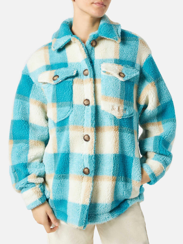 Tartan Sherpa Elys Overshirt Jacket