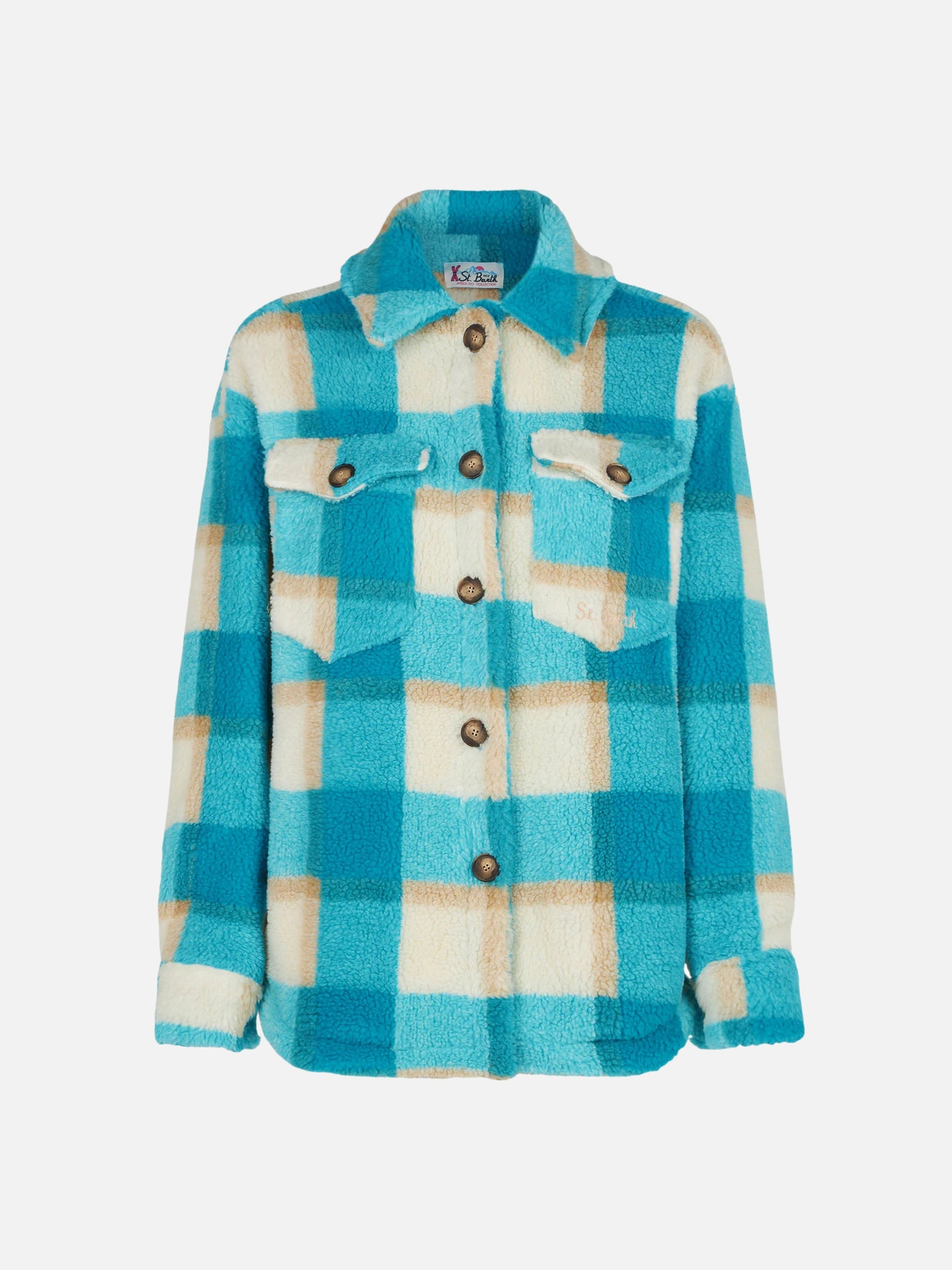 Tartan Sherpa Elys Overshirt Jacket