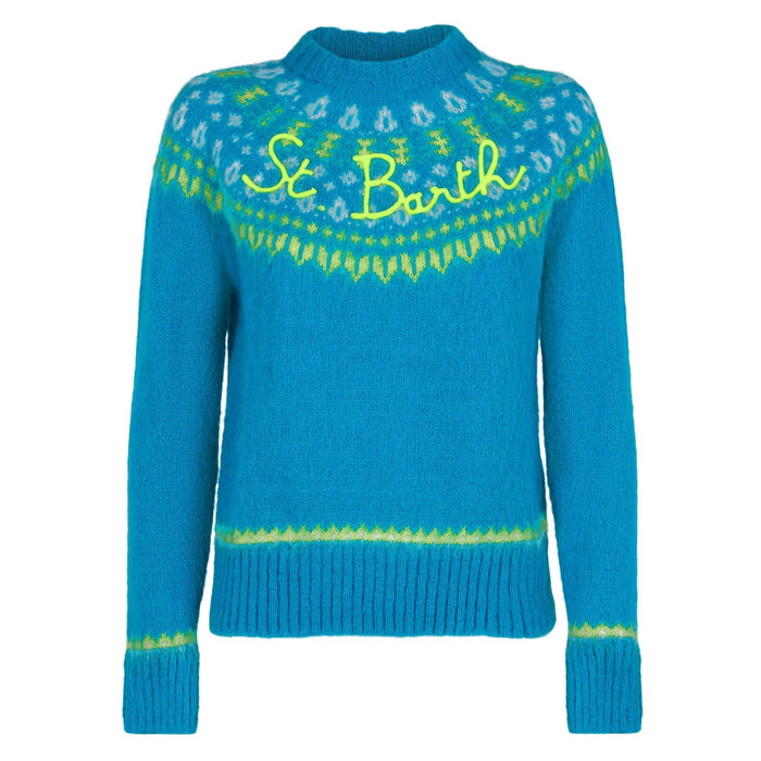 Light Blue New Queen Nordic Soft Jacquard Sweater