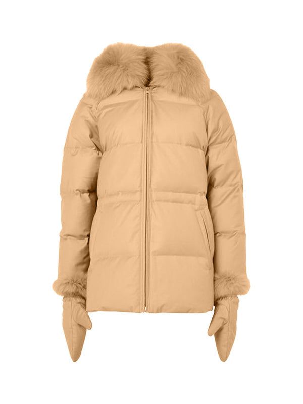 Yves Salomon Down Coat Macadamia Women >> Rtw