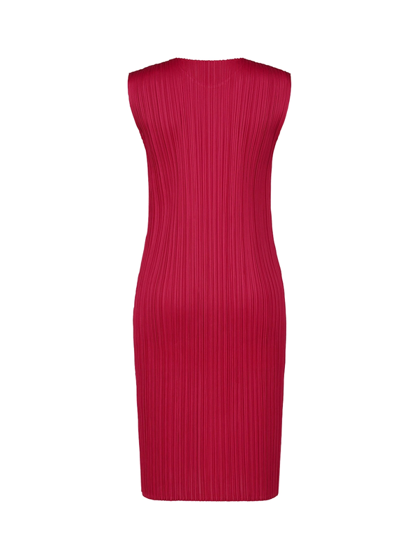 Issey Miyake Pleats Please New Colorful Basics Dress Carmine Women >> Rtw