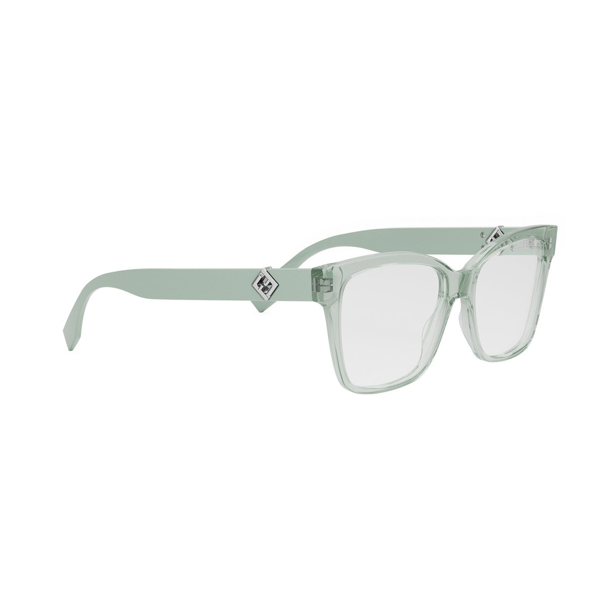 Fendi FE50117I FF Diamonds 093 Verde Acetate Occhiali Da Vista