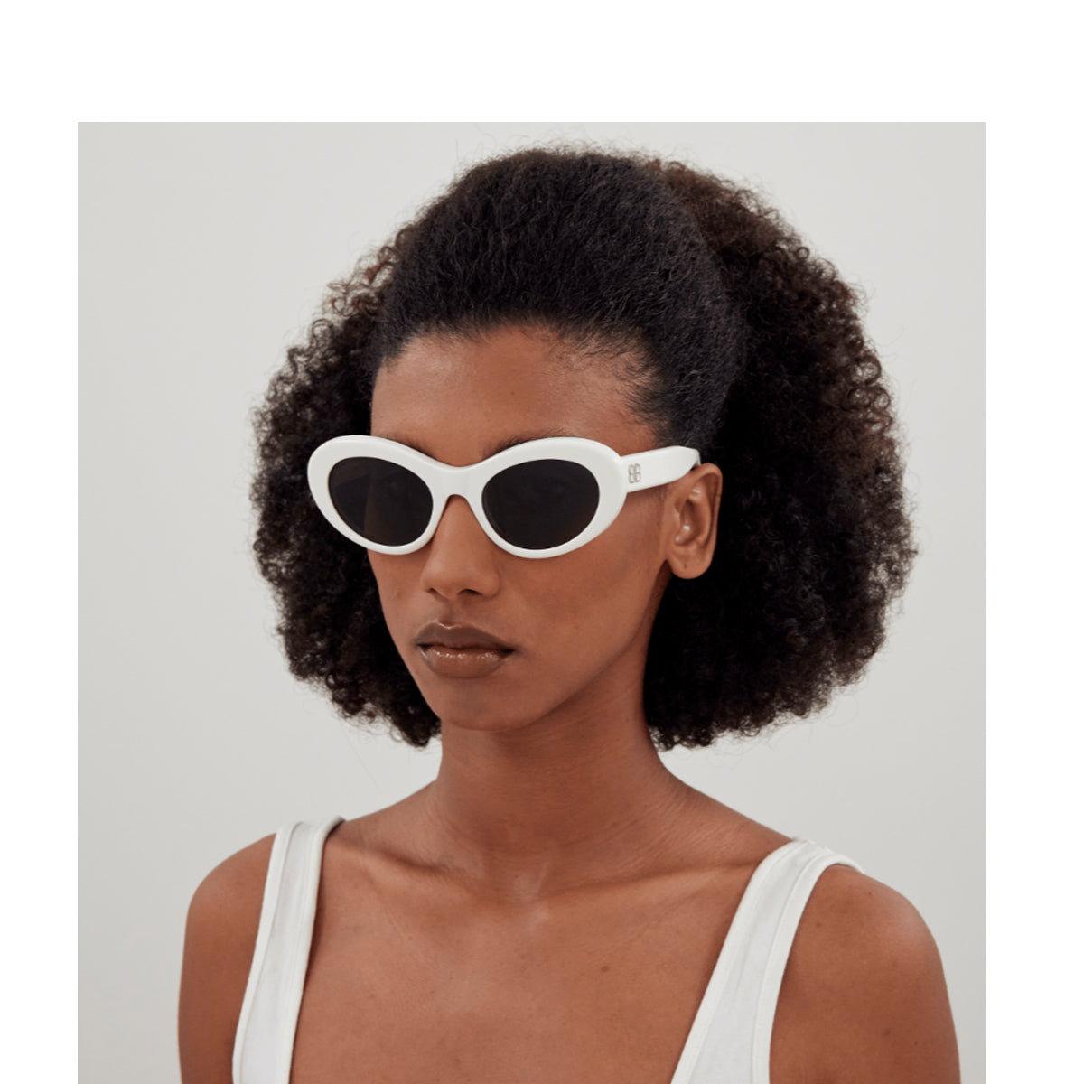 BB0294S 003 Bianco Acetate Occhiali Sole