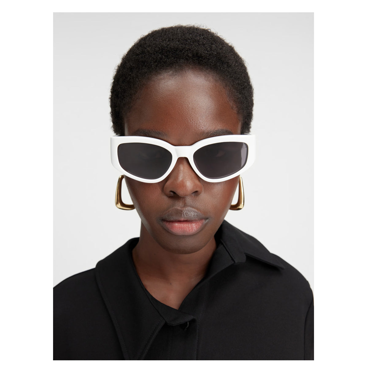 Les lunettes SCULPTURES JAC 5 C2 White Bianco Acetate Occhiali Da Sole