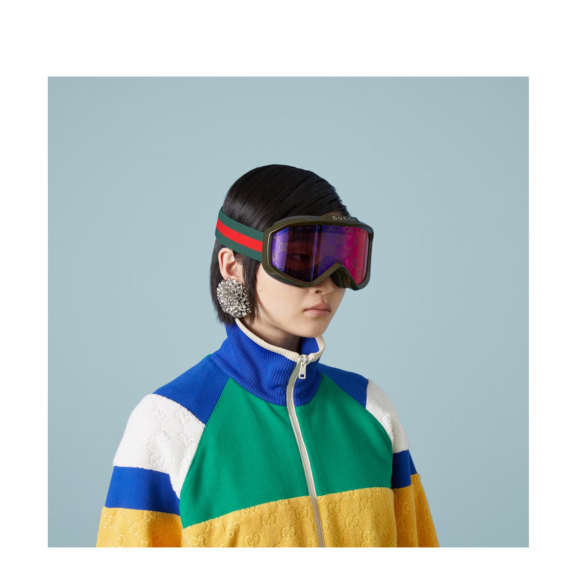 GG1210S 003 Verde Acetate/elastic Band Occhiali Sole