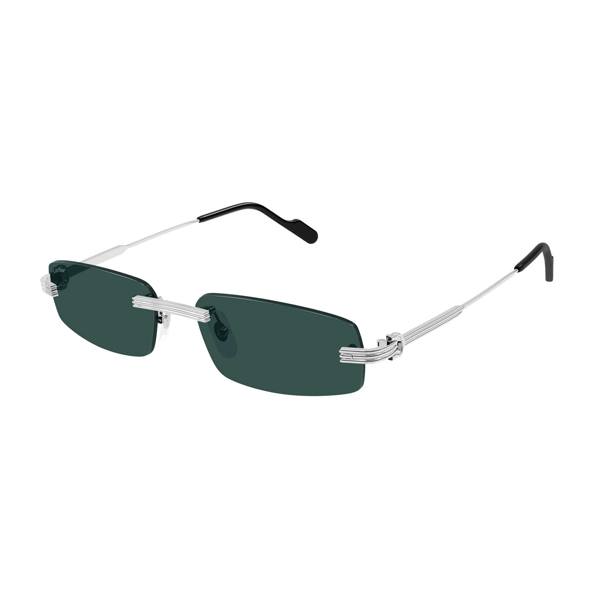 CartierCT0535S Première de Cartier 002 Silver Green Argento Metal Occhiali Da Sole