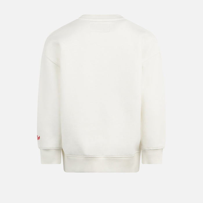 Girl Crewneck White Sweatshirt With Ginger Cane Patches