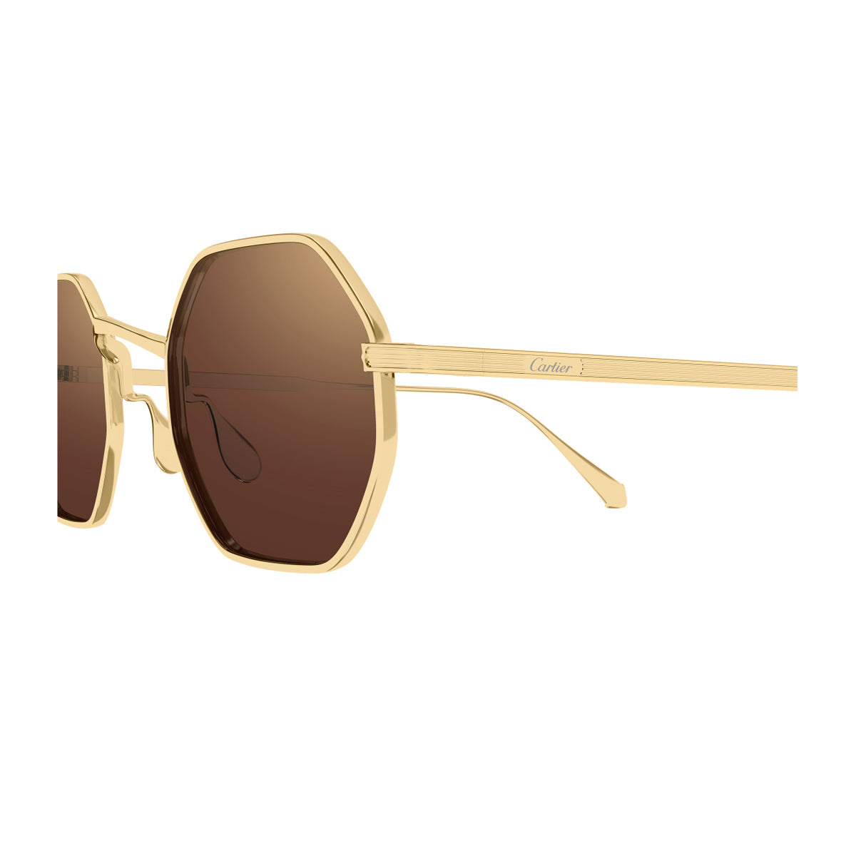 Cartier CT0627S Signature C de 002 Gold Brown Oro Titanium Occhiali Da Sole