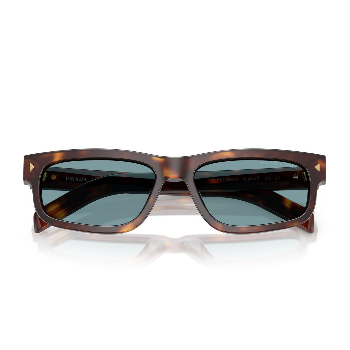 Prada PR B11S 15W04D Tartarugato Classico Marrone Acetate Occhiali Da Sole
