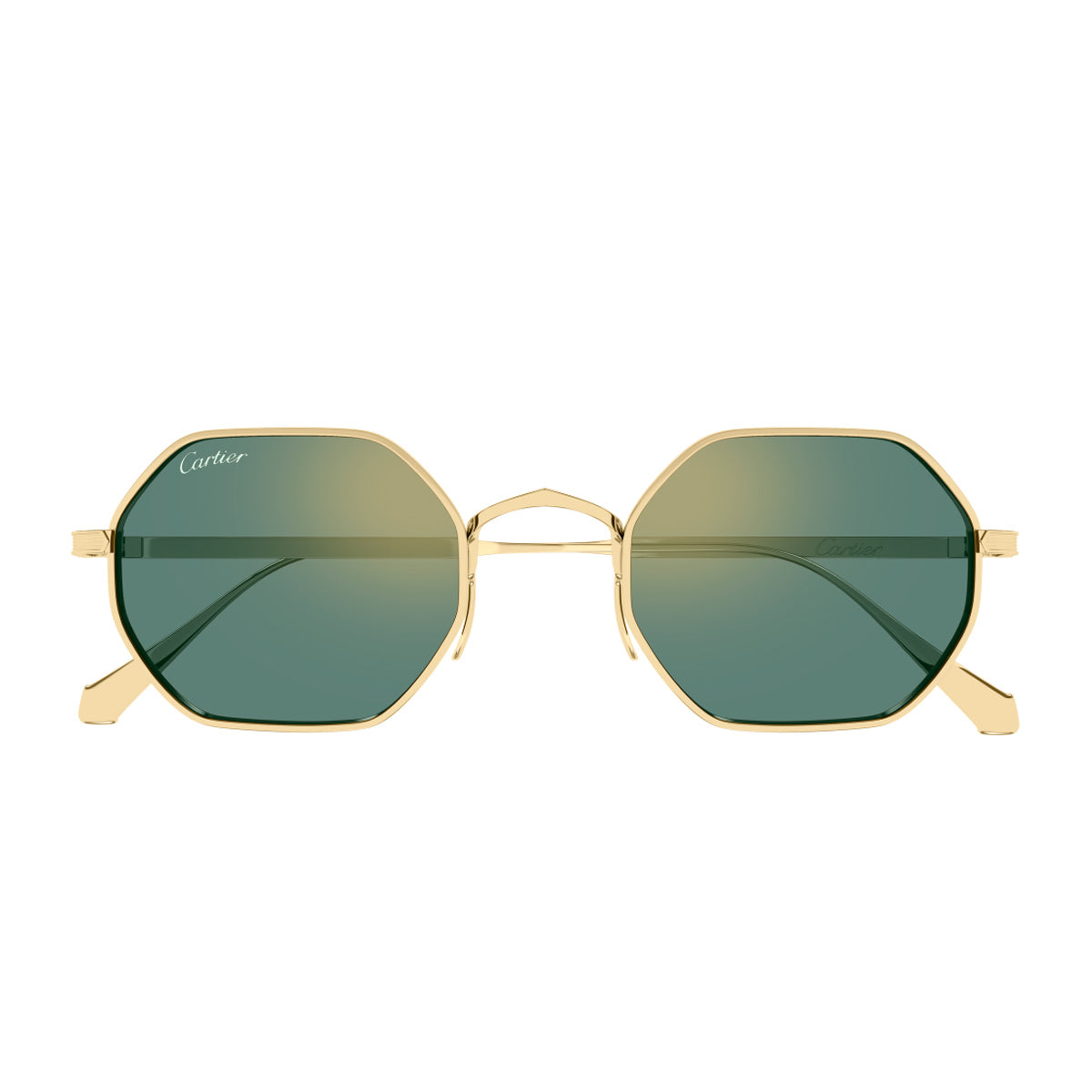 CT0627S Signature C de Cartier 003 Gold Green Oro Titanium Occhiali Da Sole