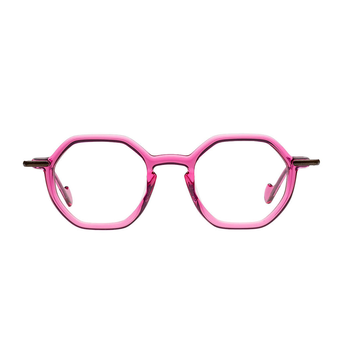 Matttew Jelly 1851 Rosa Marrone Acetate/metal Occhiali Da Vista