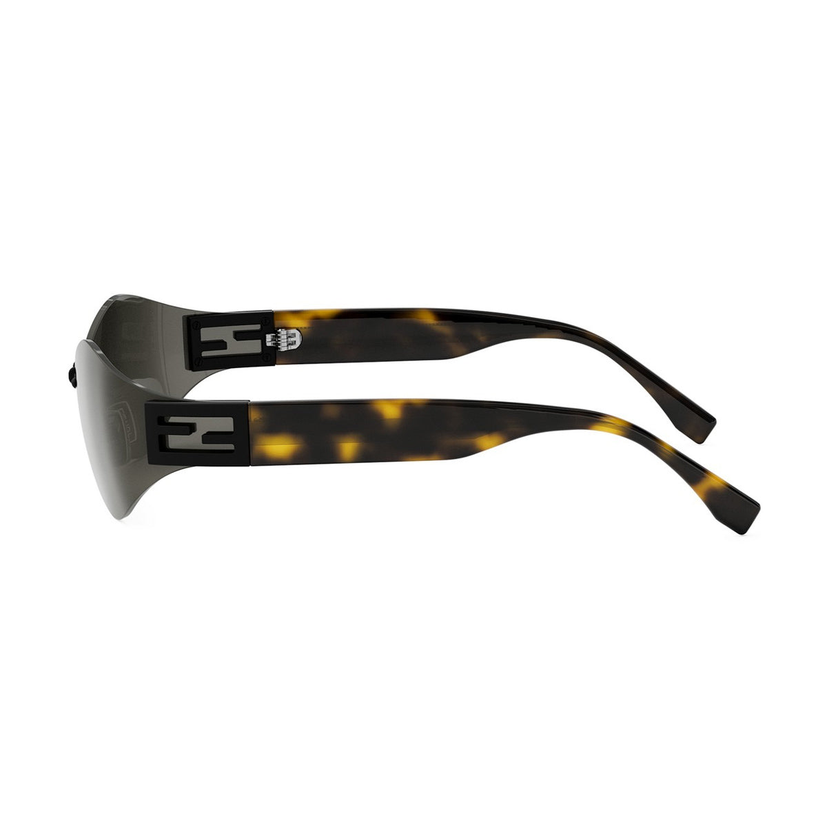 FE40159U Baguette 02A Havana Nero Opaco Marrone Acetate/metal Occhiali Da Sole