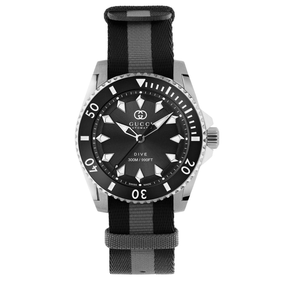 Gucci Stainless steel case watch in black