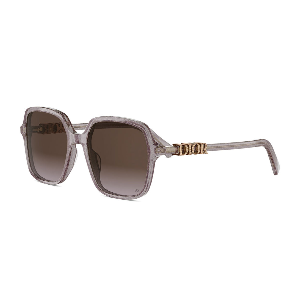 Dior DiorTreasure S1I 84f2 Viola Glitterato Trasparente Acetate Occhiali Da Sole