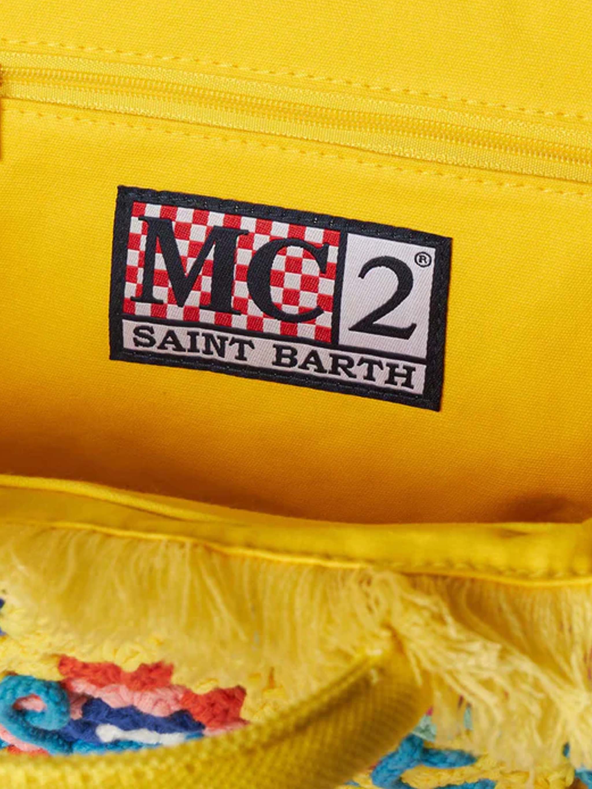 Colette Crochet Handbag With Fringes Yellow Bag