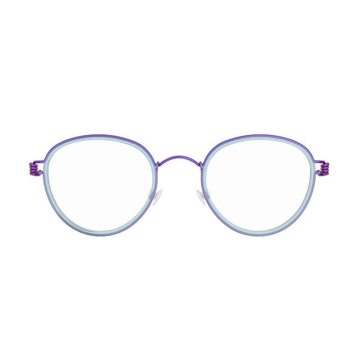 Lindberg Kid Teen Air Rim Jackie Colur 77-77-77-K114M Violet-Light Blue Lilla Acetate/titanium Occhiali Da Vista