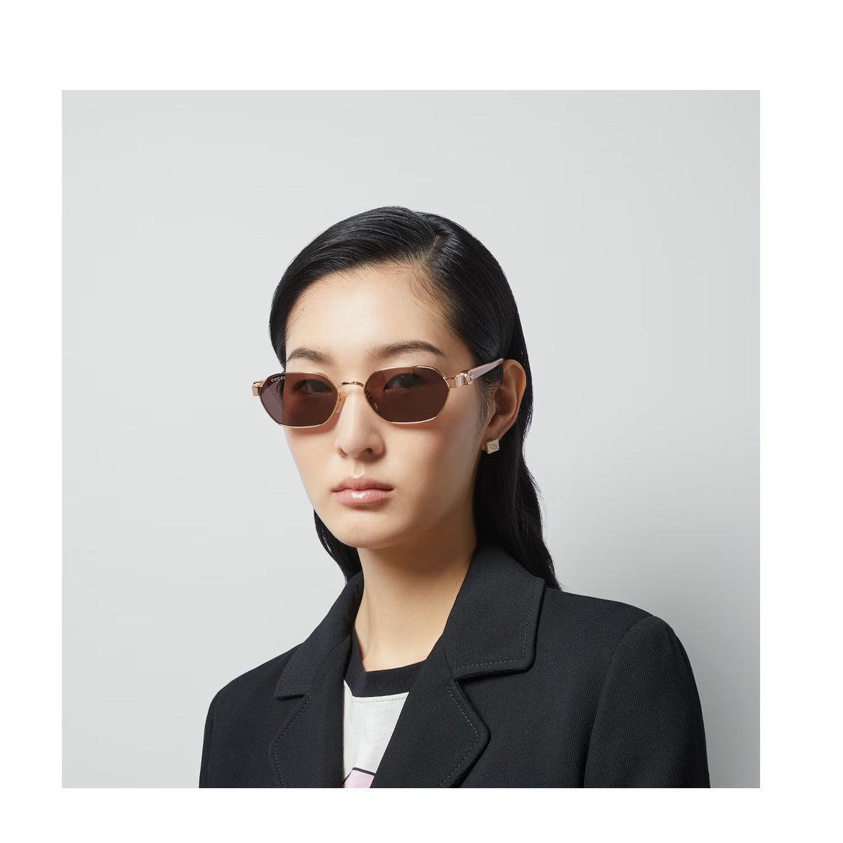 Gucci GG1593S LINE GG LOGO 003 Oro Metal/acetate Occhiali Sole