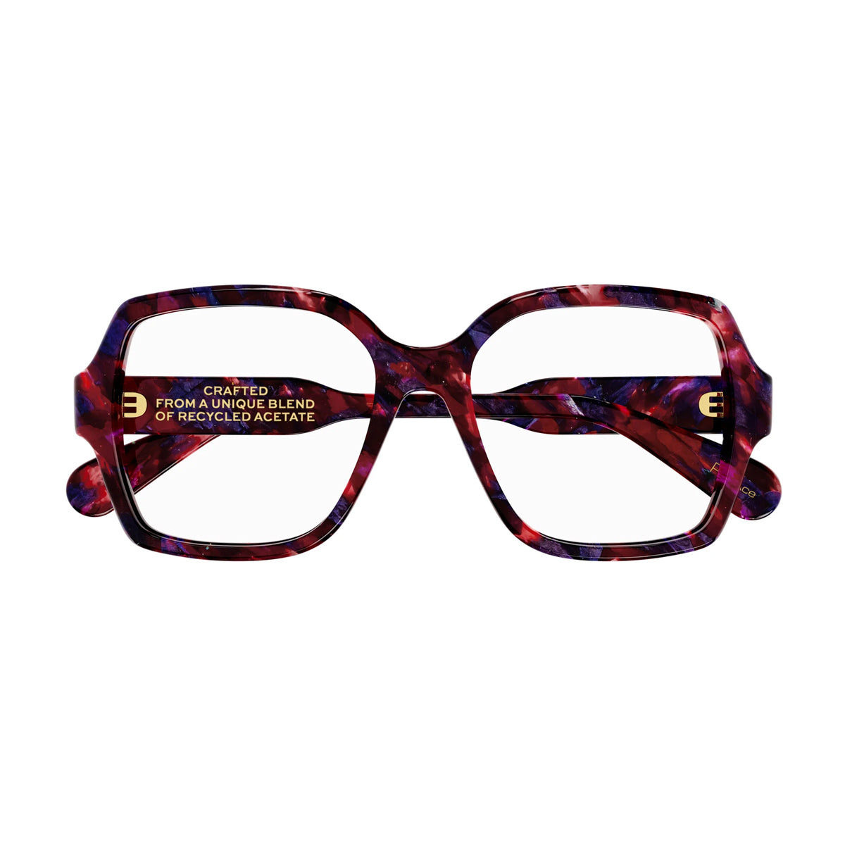 CH0155O Linea Gayia 008 Rosso Recycled Acetate Occhiali Vista