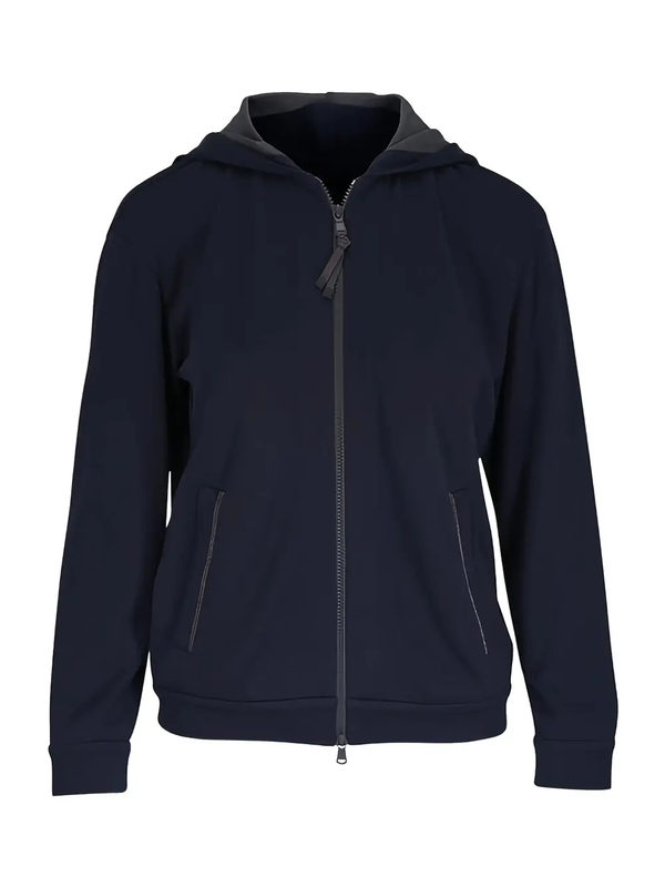 Brunello Cucinelli Hooded Sweatshirt Navy Sweater