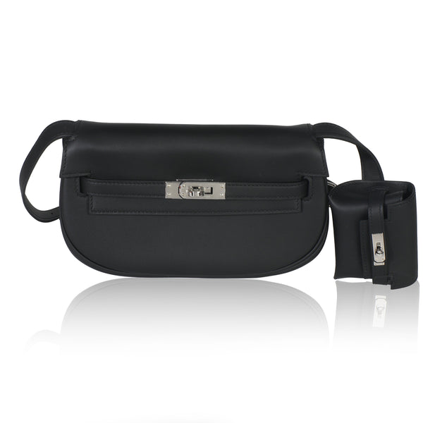 Hermès Black Swift Kelly Moove Phw Leather Handbag Bag