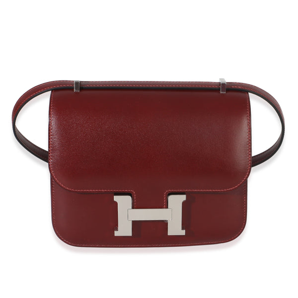 Hermès Rouge H Box Constance 18 Phw Red Leather Handbag Bag