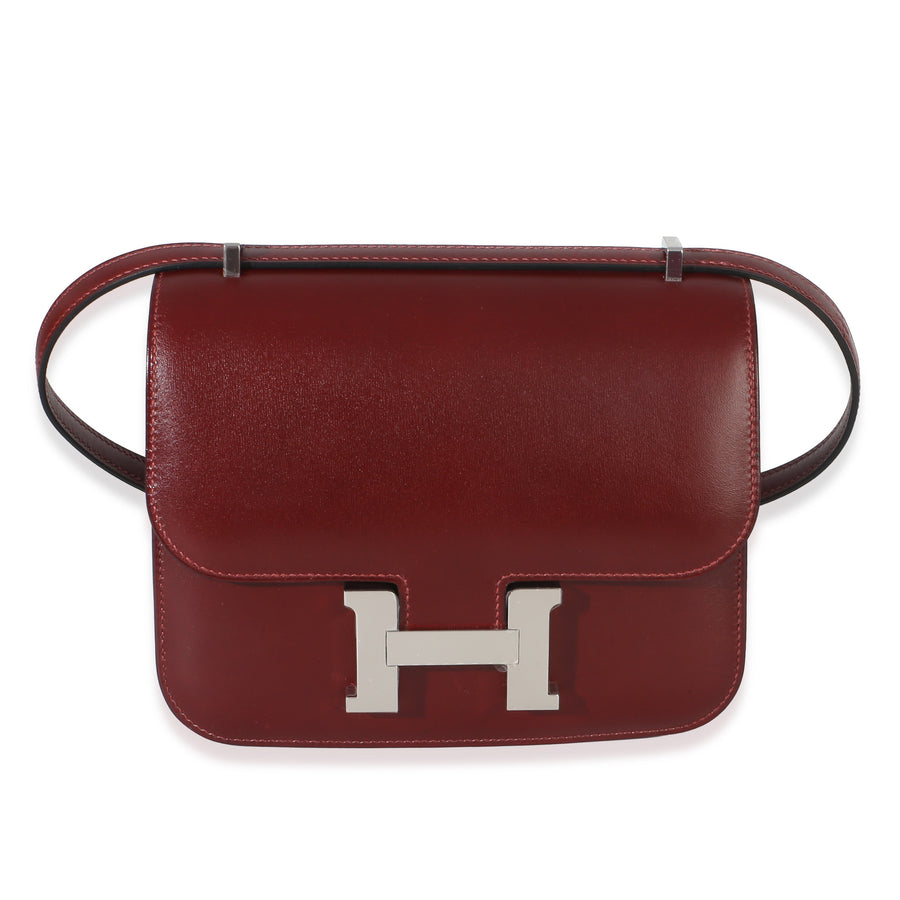 Hermès Rouge H Box Constance 18 Phw Red Leather Handbag Bag