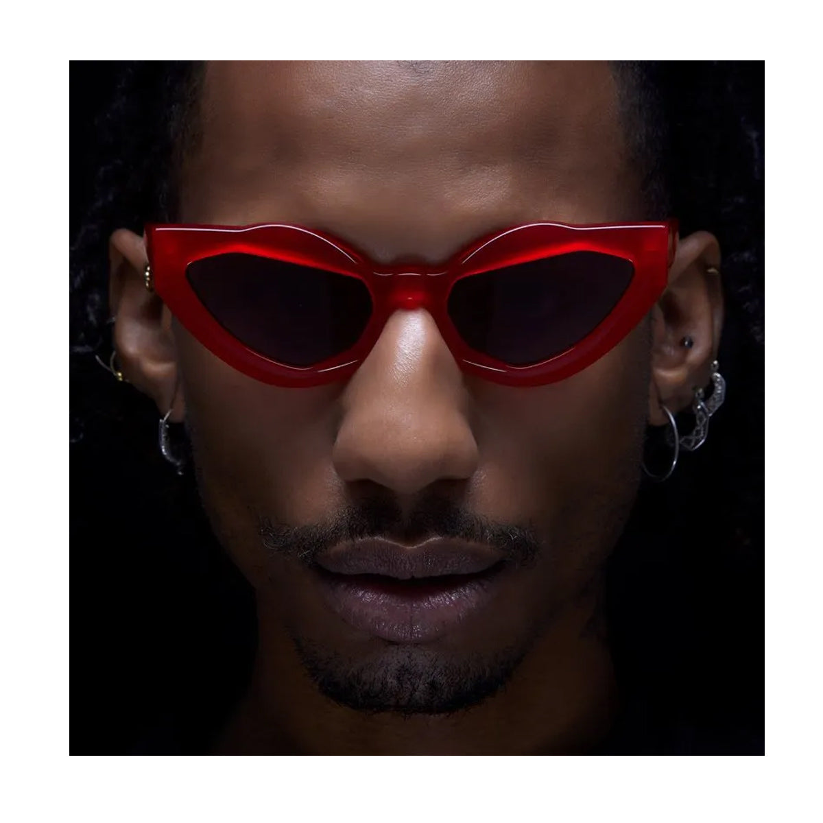 Maske Y8 RD 2GREY Rosso Acetate Occhiali Sole