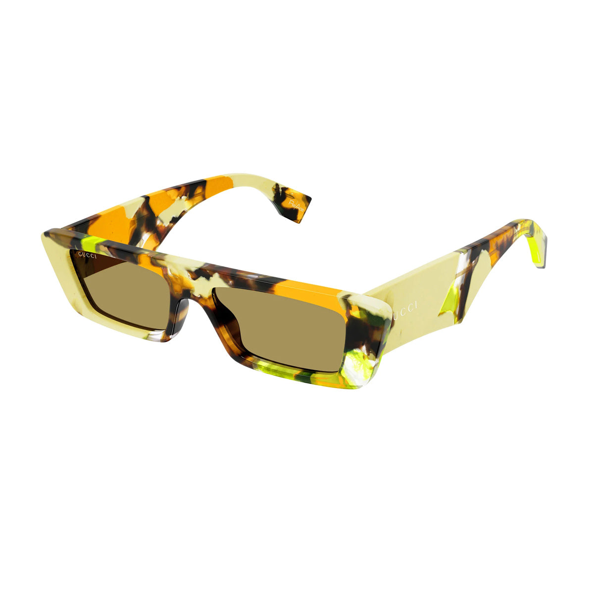 GG1625S Linea Lettering 001 Giallo Recycled Acetate Occhiali Sole