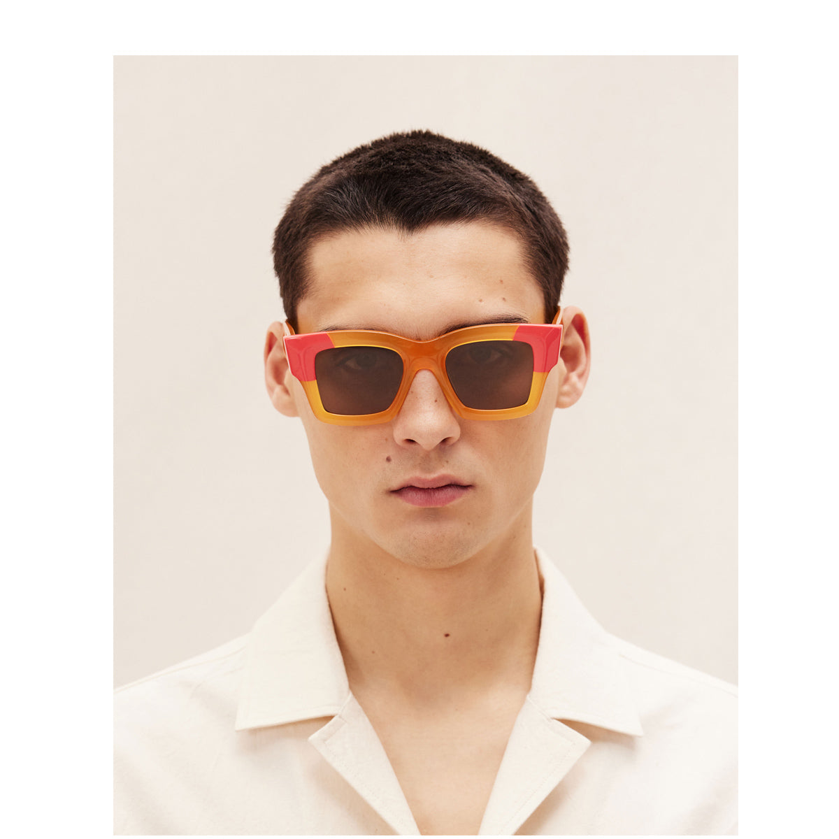Les Lunettes Baci Multi Orange Arancione Acetate Occhiali Sole