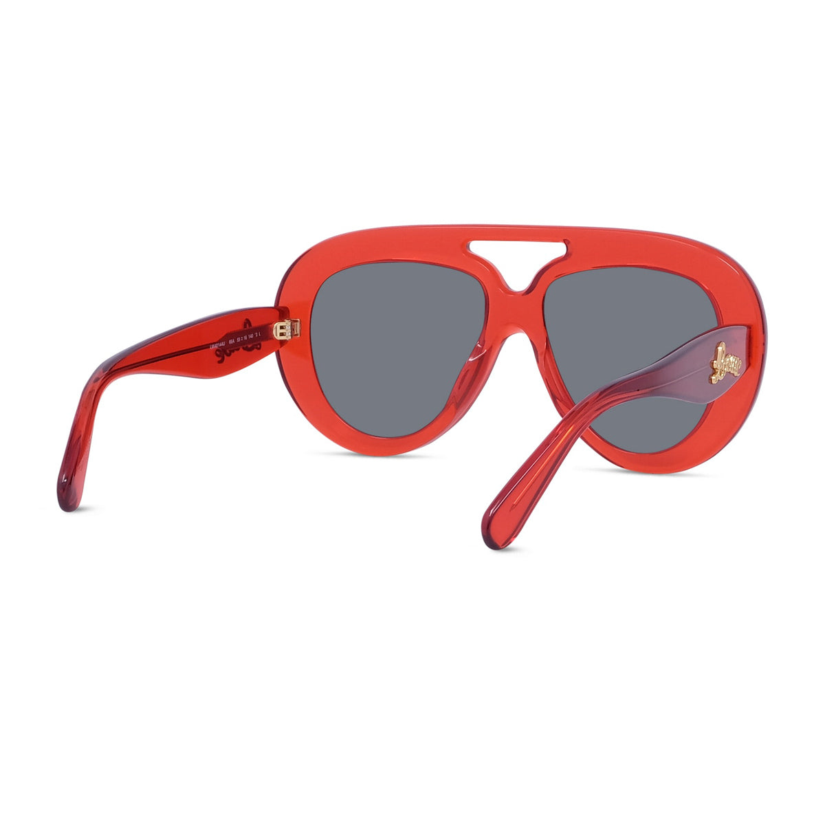Loewe LW40144U Curvy 66A Rosso Lucido Acetate Occhiali Da Sole