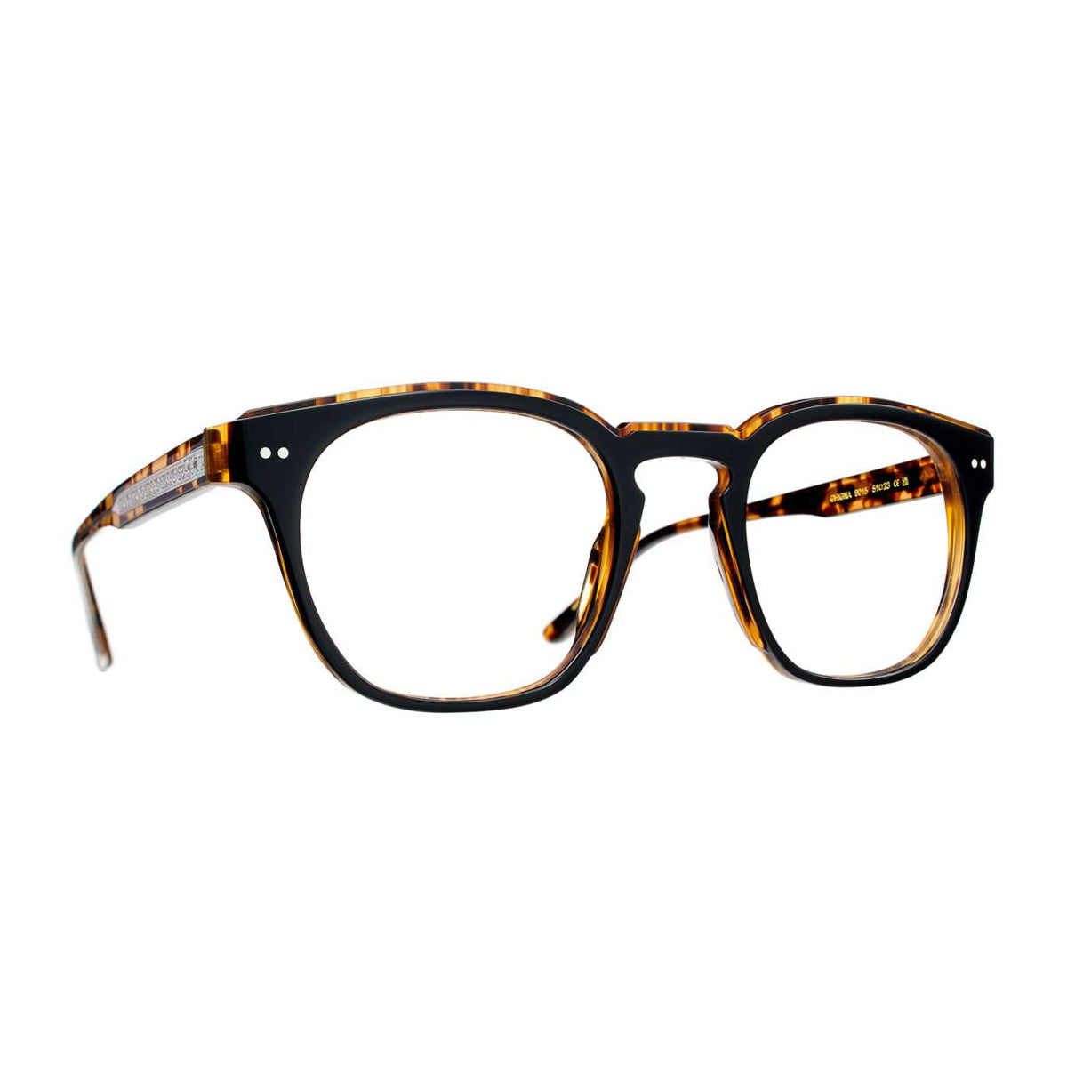 Talla Ghigna 9015 Black Havana Marrone Acetate Occhiali Da Vista