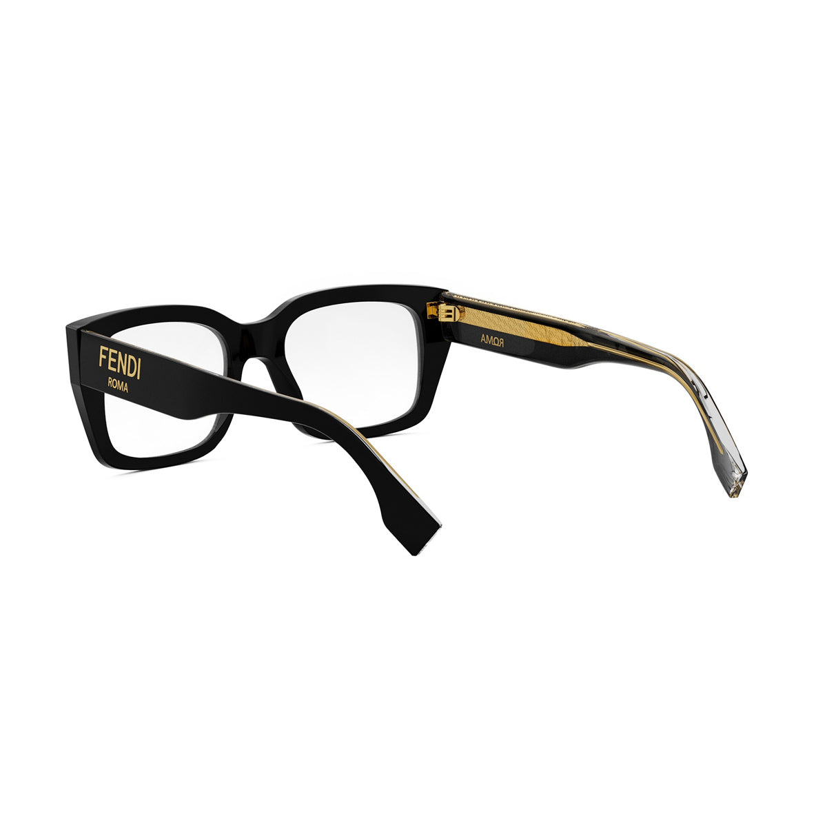 FE50094I Fendi Roma 001 Nero Acetate Occhiali Da Vista