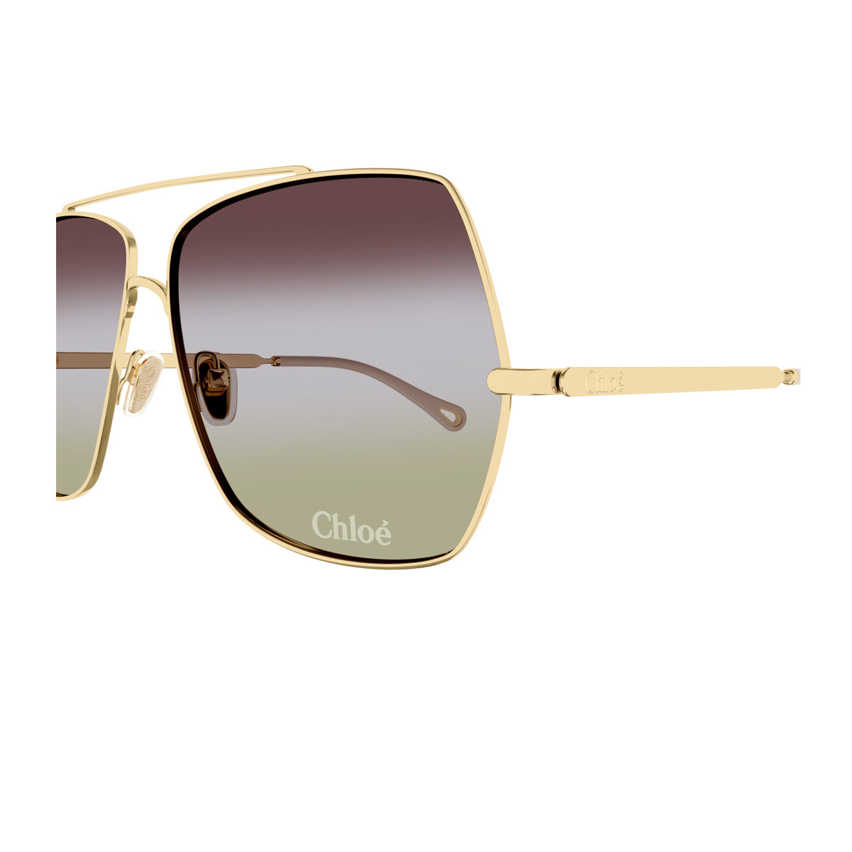 Chloé CH0278S Linea 002 Gold Green Oro Metal Occhiali Da Sole
