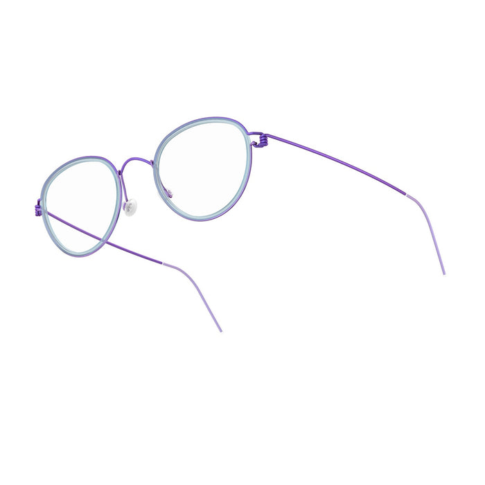 Lindberg Kid Teen Air Rim Jackie Colur 77-77-77-K114M Violet-Light Blue Lilla Acetate/titanium Occhiali Da Vista