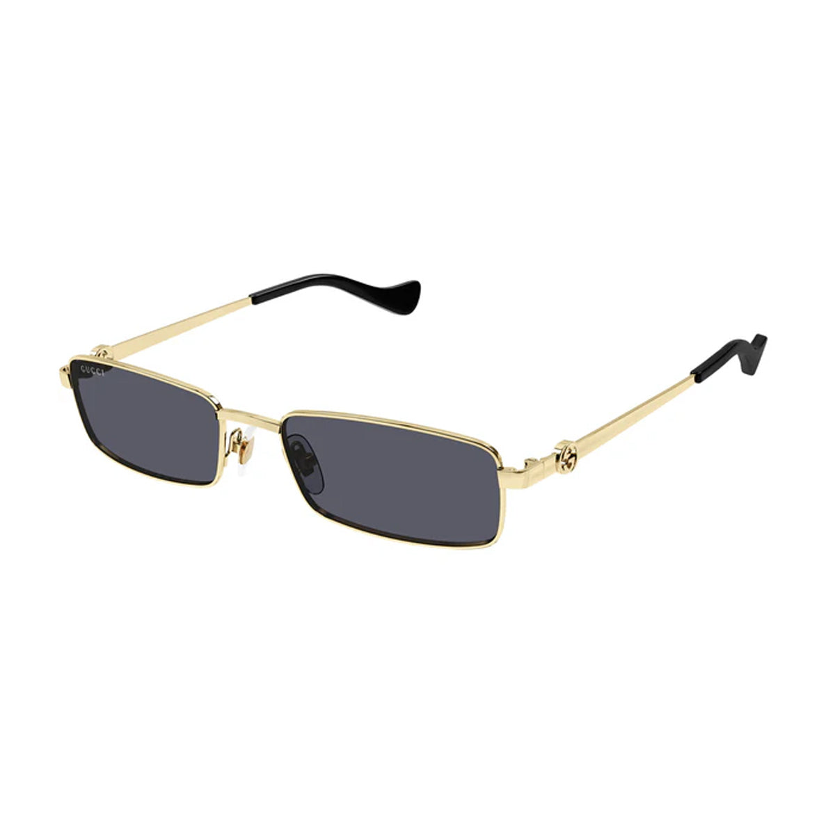 GG1600S Linea GG Logo 001 Gold Grey Oro Metal Occhiali Sole