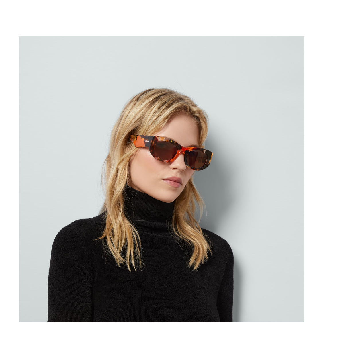 GG1627S Linea Lettering Arancione Recycled Acetate Occhiali Sole